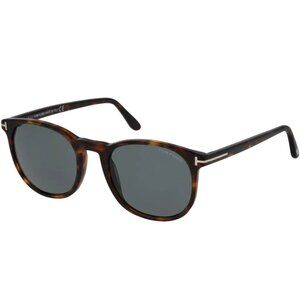 Tom Ford Ansel Round Mens Sunglasses Havana Frame Blue Lenses New with Case